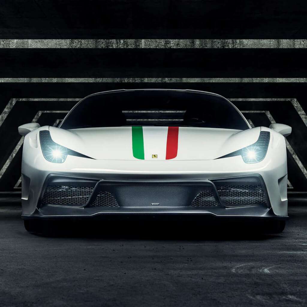 VORSTEINER FRV1110 Передній бампер зі спойлером VX AERO (глянцевий карбон) для FERRARI 458 Italia 2009-2015 Photo-2