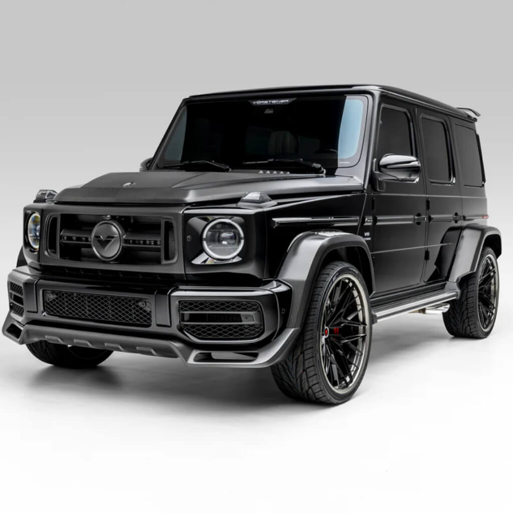 VORSTEINER MEV2006 Передня решітка з окремою центральною V-подібною деталлю VRS (сатиновий карбон) для MERCEDES-BENZ G63 AMG / G550 Photo-1