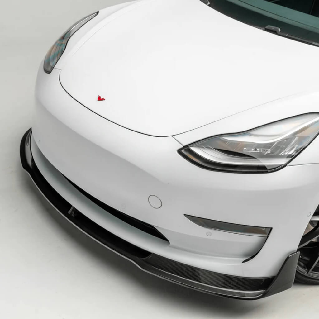 VORSTEINER TEV1010 Передній спойлер VOLTA (глянцевий карбон) для TESLA Model 3 2017- Photo-1