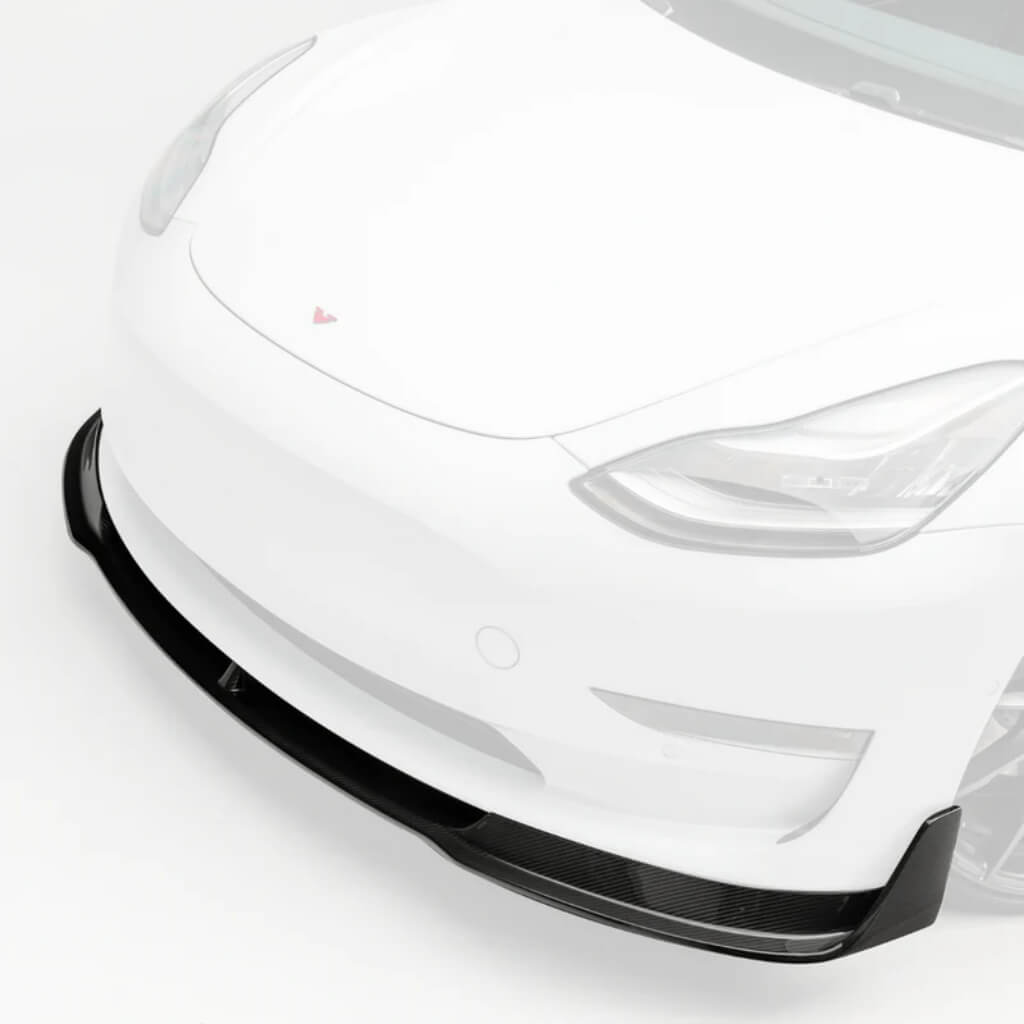 VORSTEINER TEV1010 Передній спойлер VOLTA (глянцевий карбон) для TESLA Model 3 2017- Photo-0