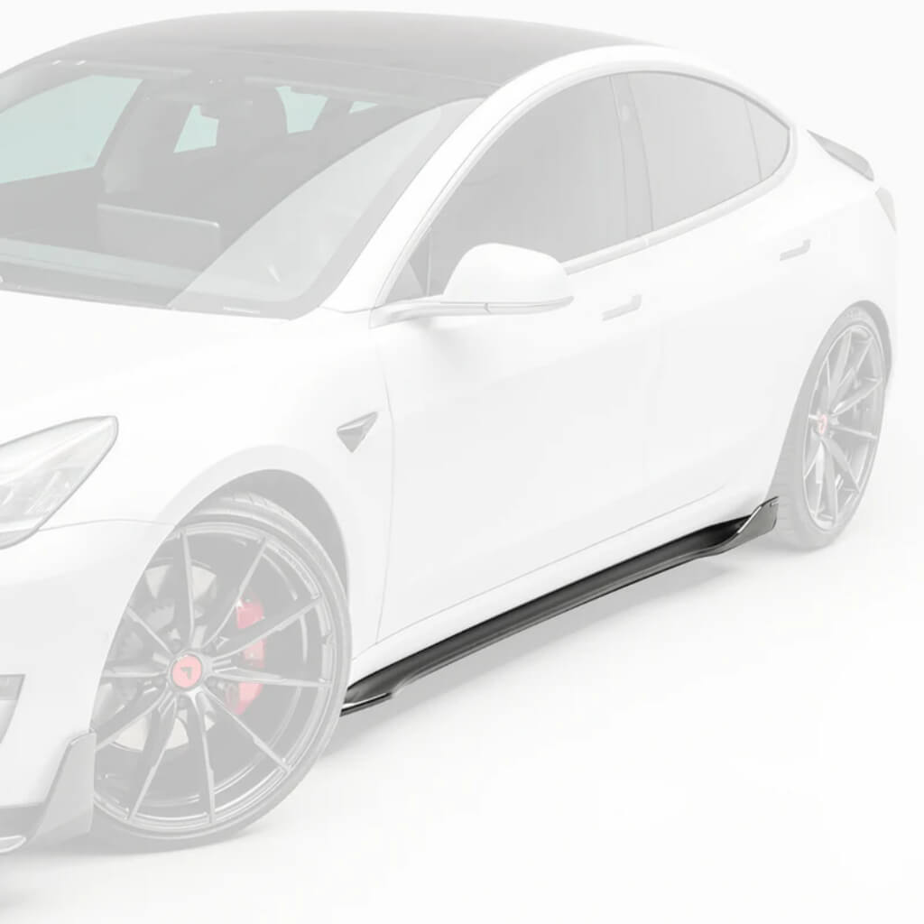VORSTEINER TEV1030 Бічні пороги VOLTA (глянцевий карбон) для TESLA Model 3 2017- Photo-0