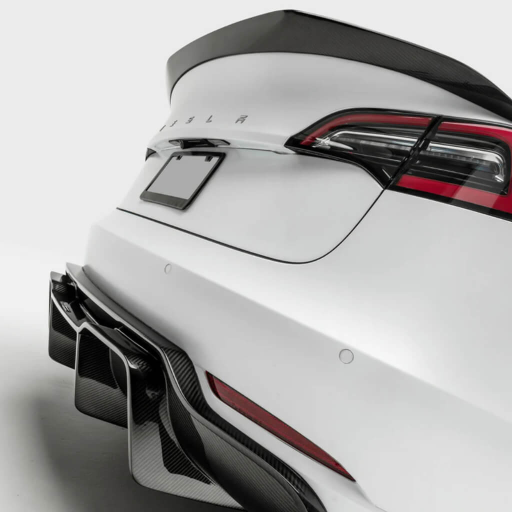 VORSTEINER TEV1060 Спойлер на кришку багажника VOLTA (глянцевий карбон) для TESLA Model 3 2017- Photo-4