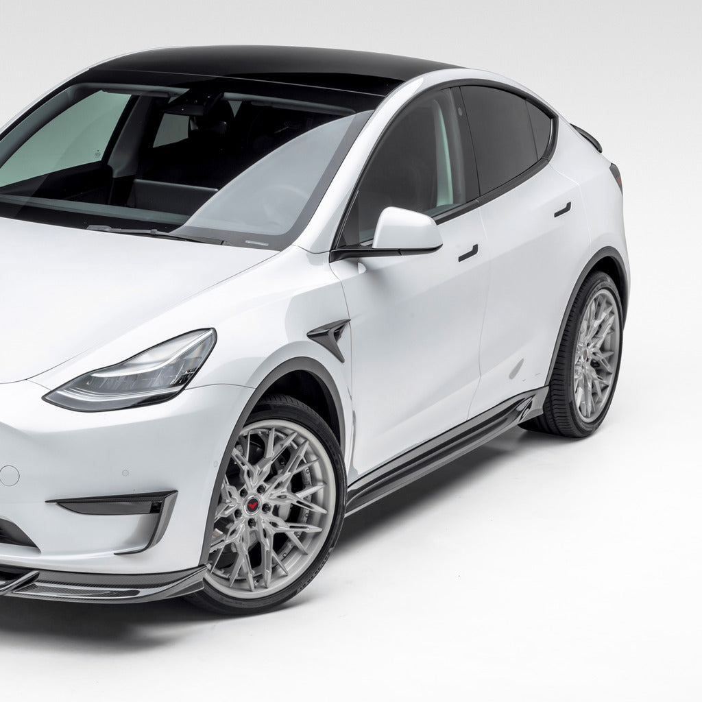 VORSTEINER TEV2030 Бічні спідниці VRS (глянцевий карбон) для TESLA Model Y 2020- Photo-5