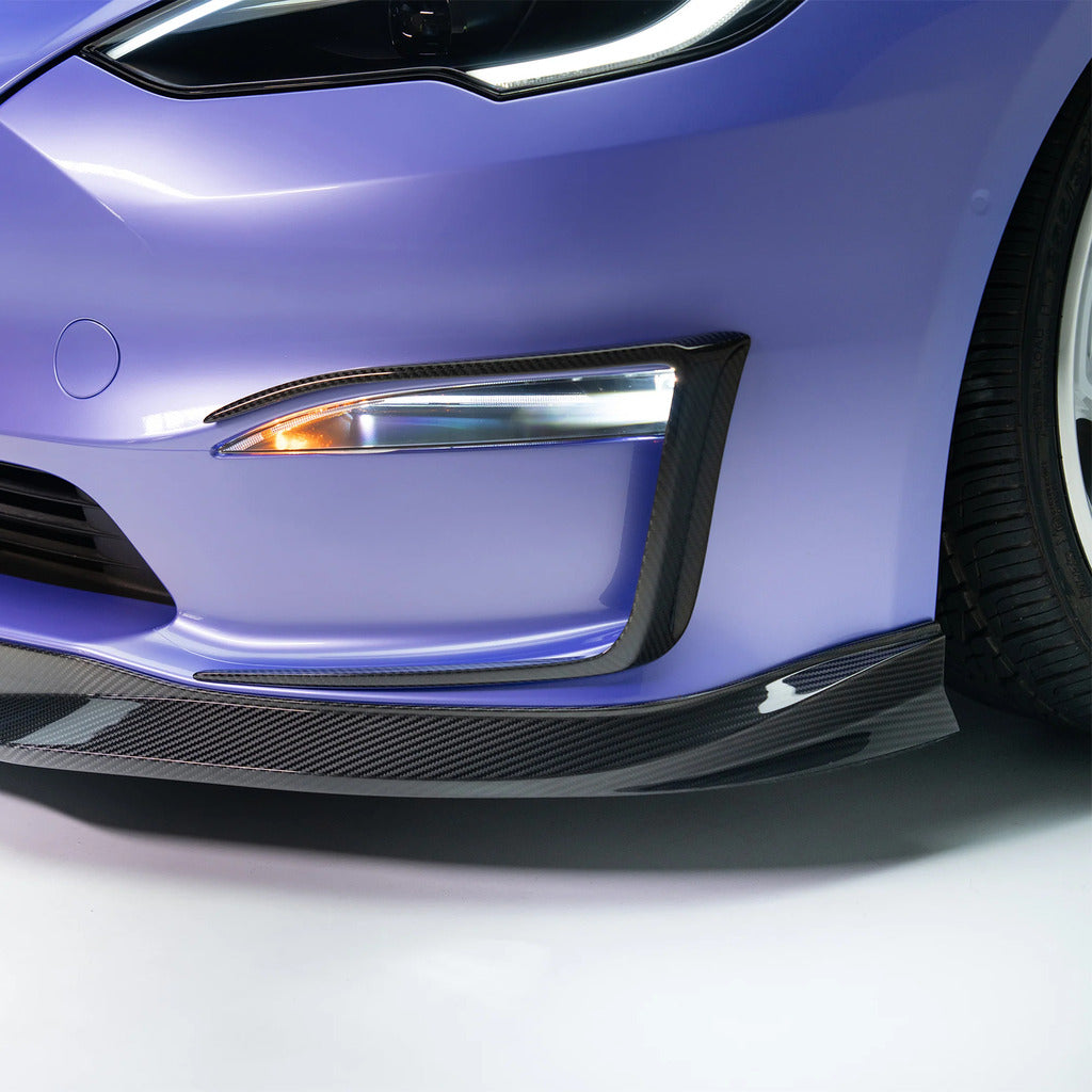 VORSTEINER TEV3021 Передній спойлер VRS (сатиновий карбон) для TESLA Model S Plaid 2021- Photo-3