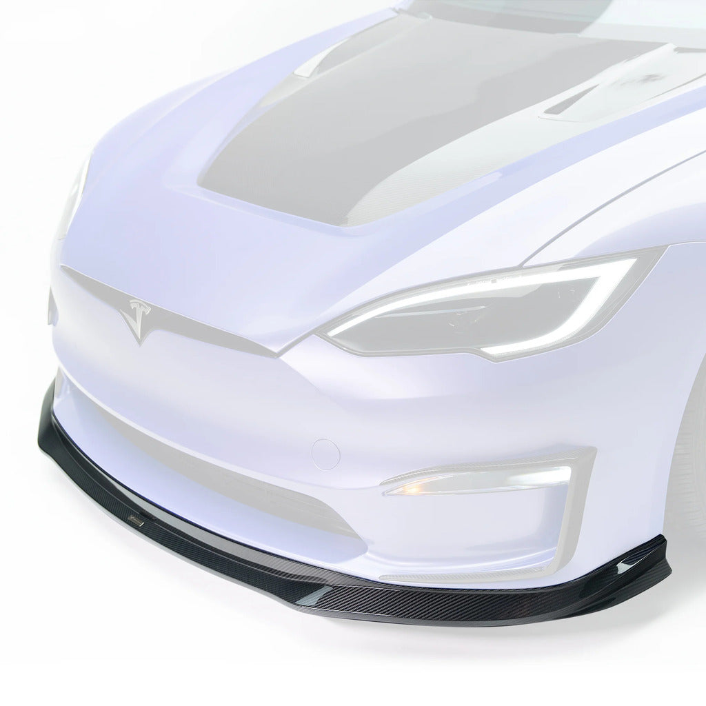 VORSTEINER TEV3021 Передній спойлер VRS (сатиновий карбон) для TESLA Model S Plaid 2021- Photo-0