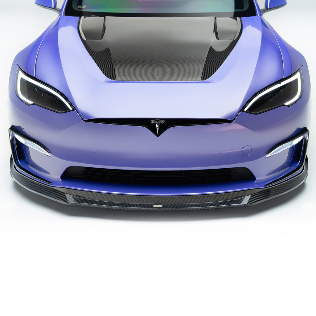 VORSTEINER TEV3025 Накладки на бампер VRS (глянцевий карбон) для TESLA Model S Plaid 2021- Photo-3