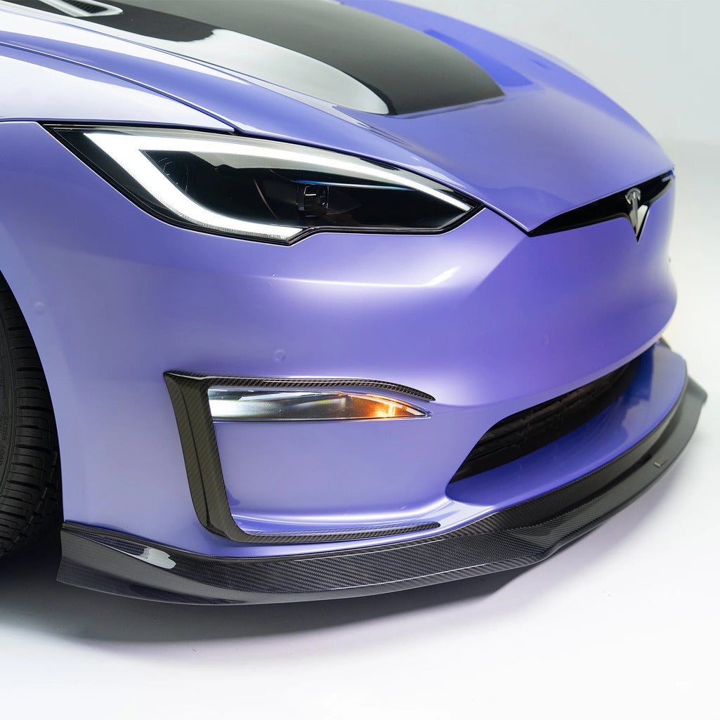 VORSTEINER TEV3026 Накладки на бампер VRS (сатиновий карбон) для TESLA Model S Plaid 2021- Photo-5