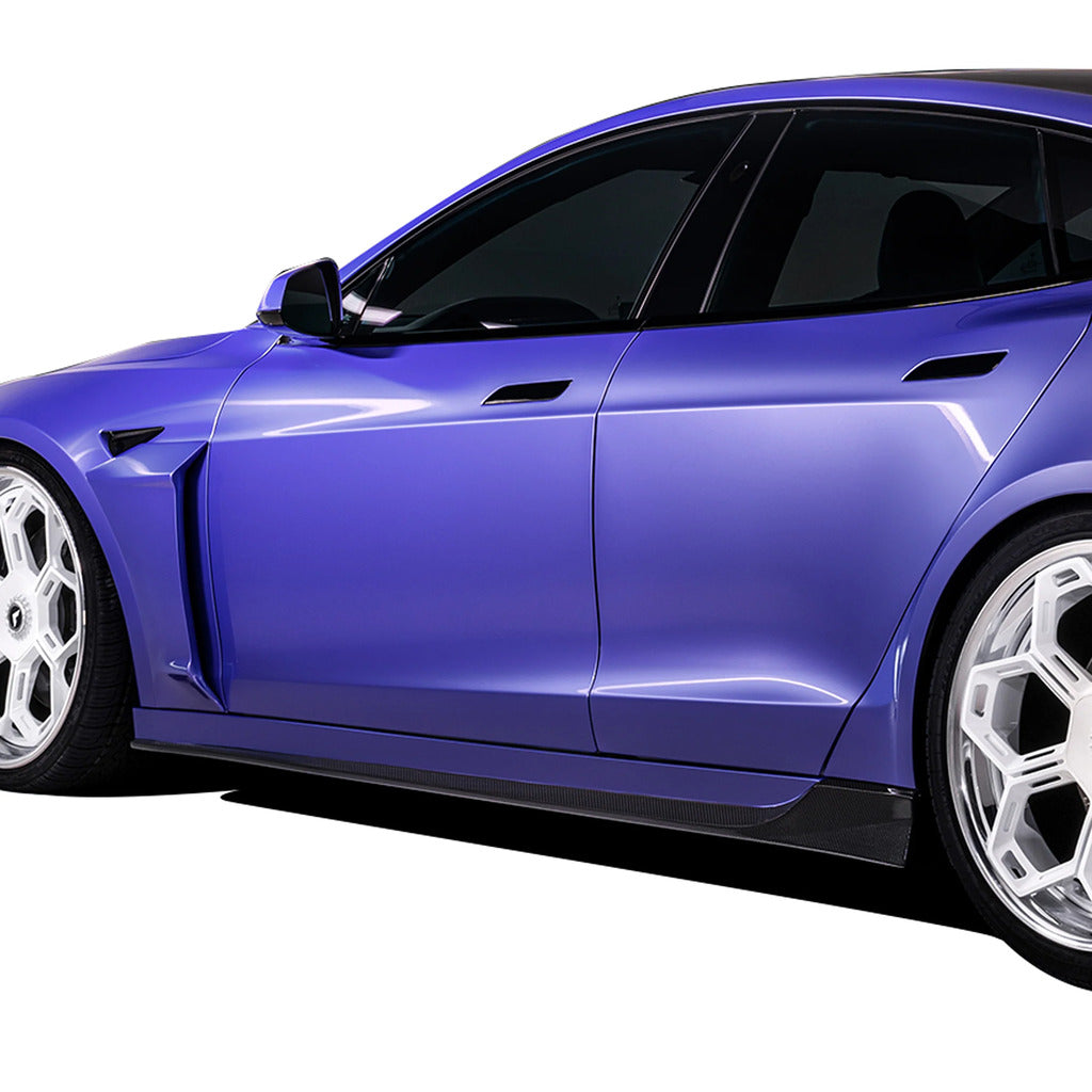 VORSTEINER TEV3030 Бічні спідниці VRS (глянцевий карбон) для TESLA Model S Plaid 2021- Photo-1