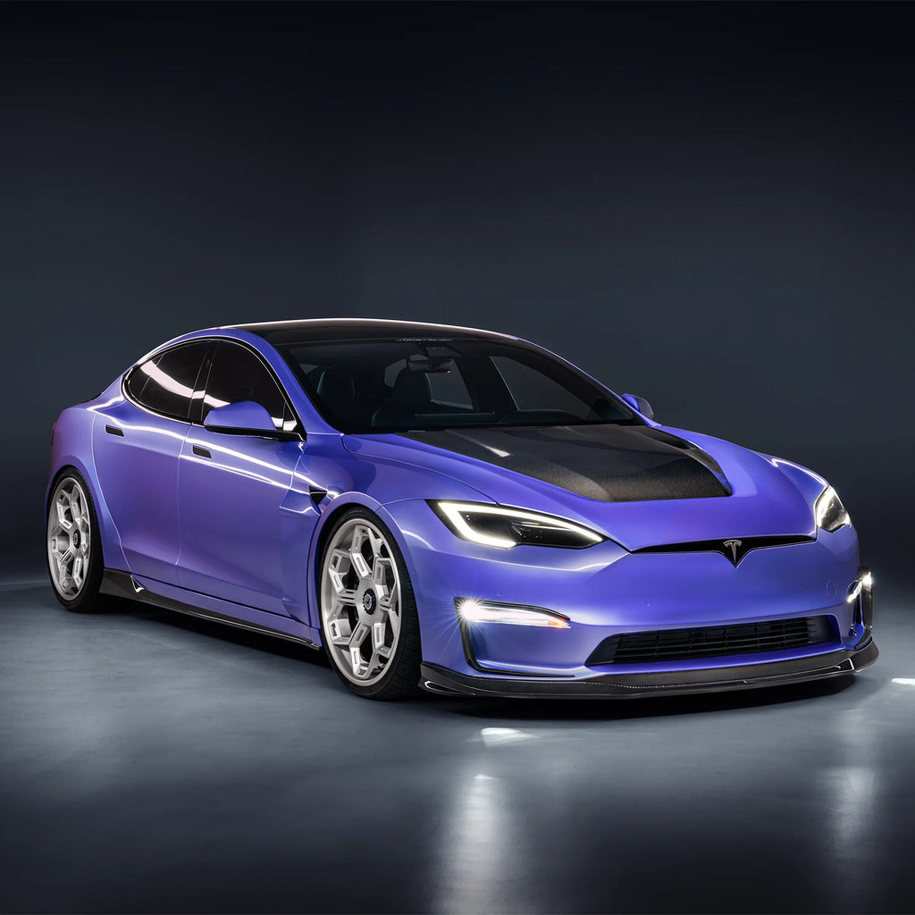VORSTEINER TEV3031 Бічні спідниці VRS (сатиновий карбон) для TESLA Model S Plaid 2021- Photo-3