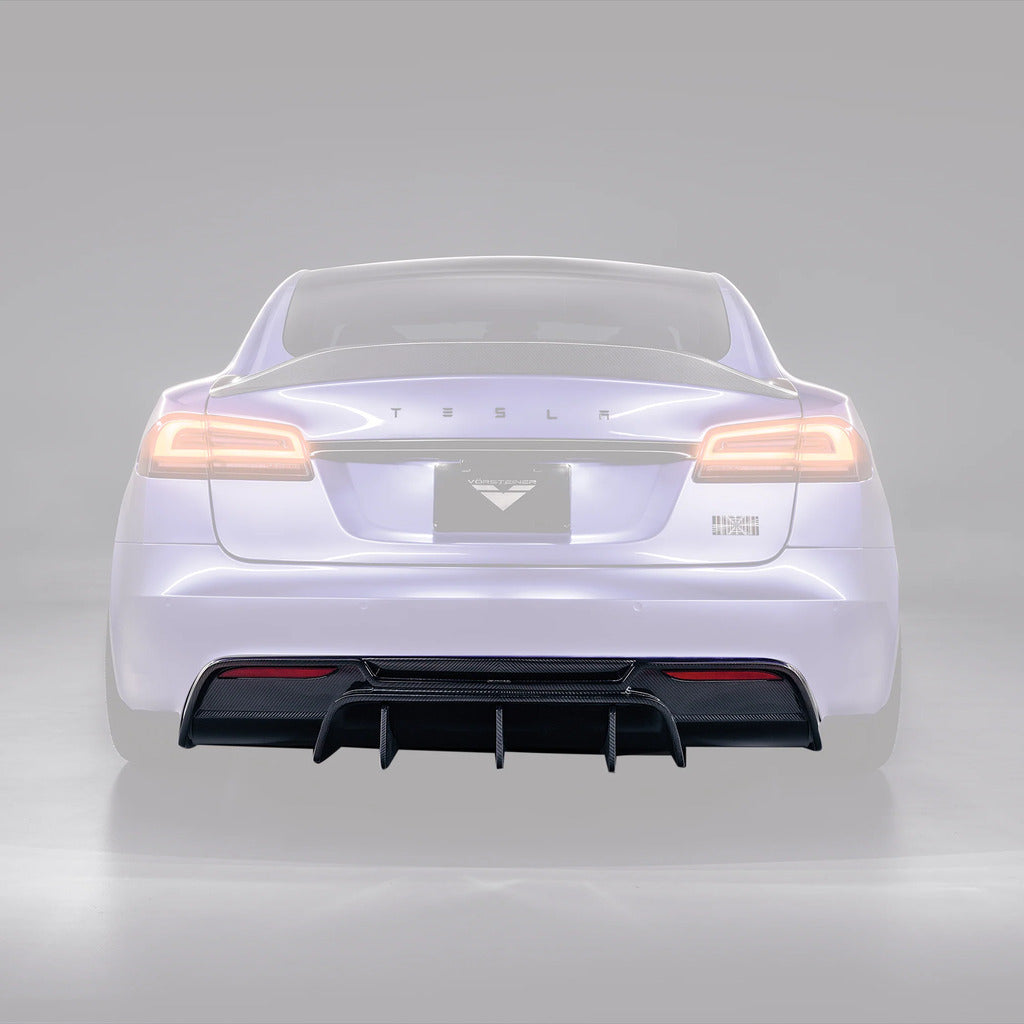 VORSTEINER TEV3040 Задній дифузор VRS (глянцевий карбон) для TESLA Model S Plaid 2021- Photo-0