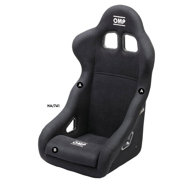 OMP HA0-0781-B01-071 (HA/781E/N) Крісло/сидіння для автоспорту (FIA) TRS-E XL, чорний, розмір XL Photo-0