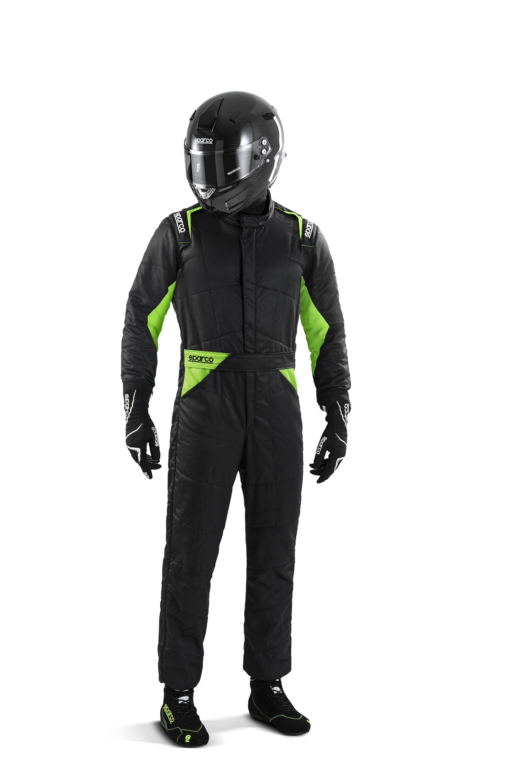 SPARCO 00109364NRVF Гоночний костюм SPRINT 2022, FIA 8856-2018, чорний/зелений, розмір 64 Photo-1 