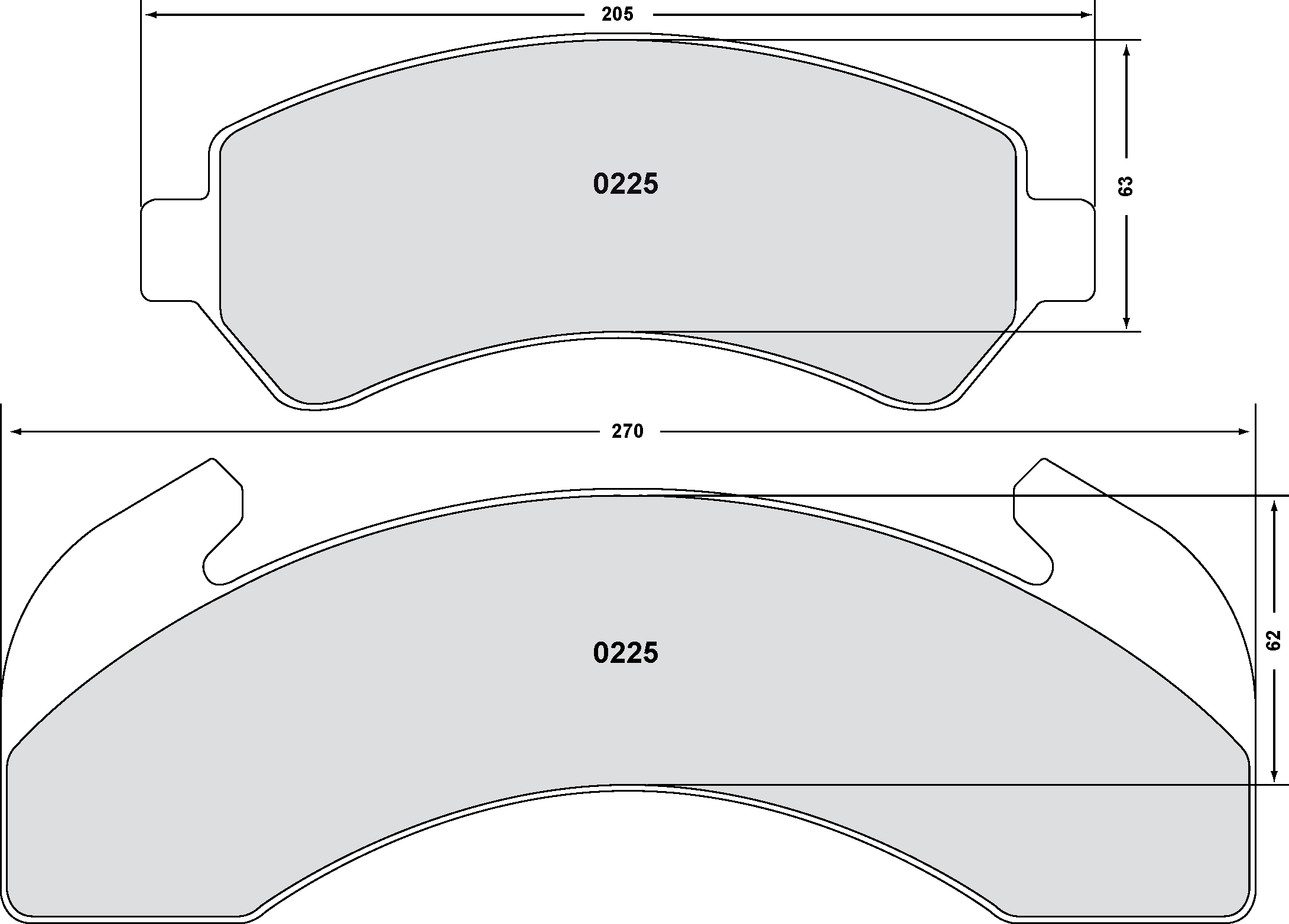 PFC 0225.20 225 CARBON METALLIC Гальмівні колодки Photo-1 