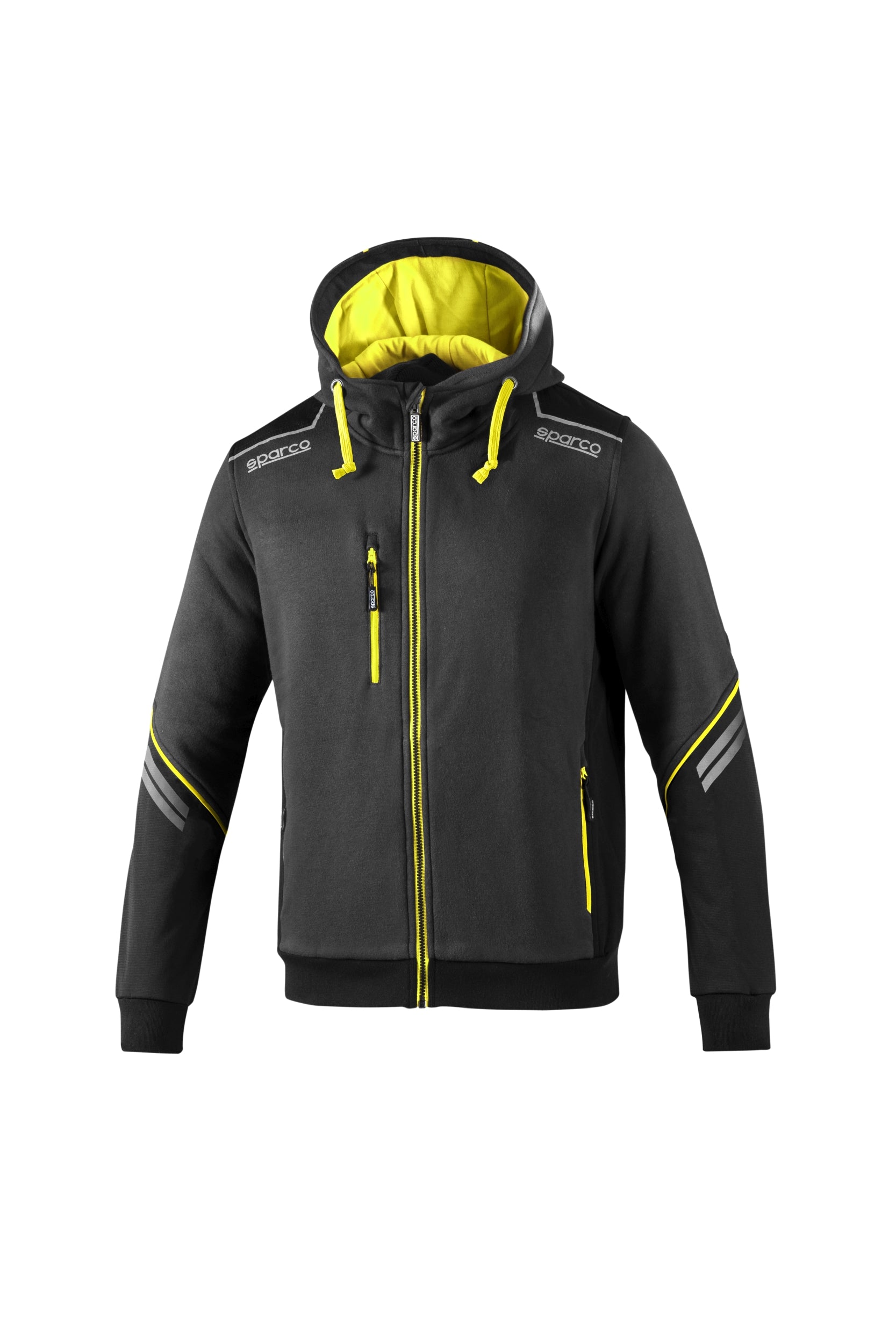 SPARCO 02414GSGF1S Худі Full Zip TECH, сірий/жовтий флюо, розмір S Photo-1 