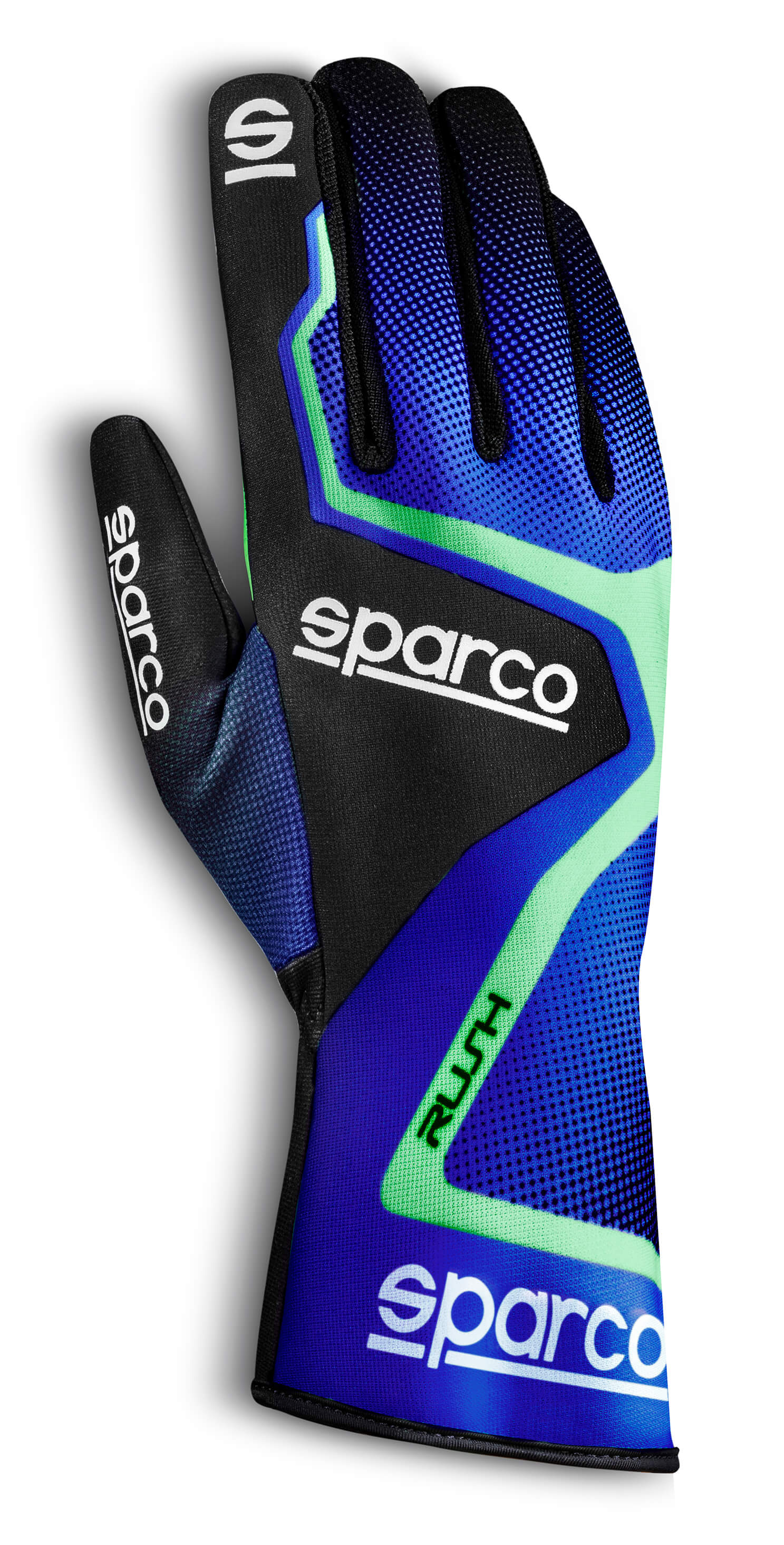 SPARCO 00255604bxvf рукавички для картингу RUSH, дитячі, синій/чорний / зелений, р-Р 4 Photo-1 
