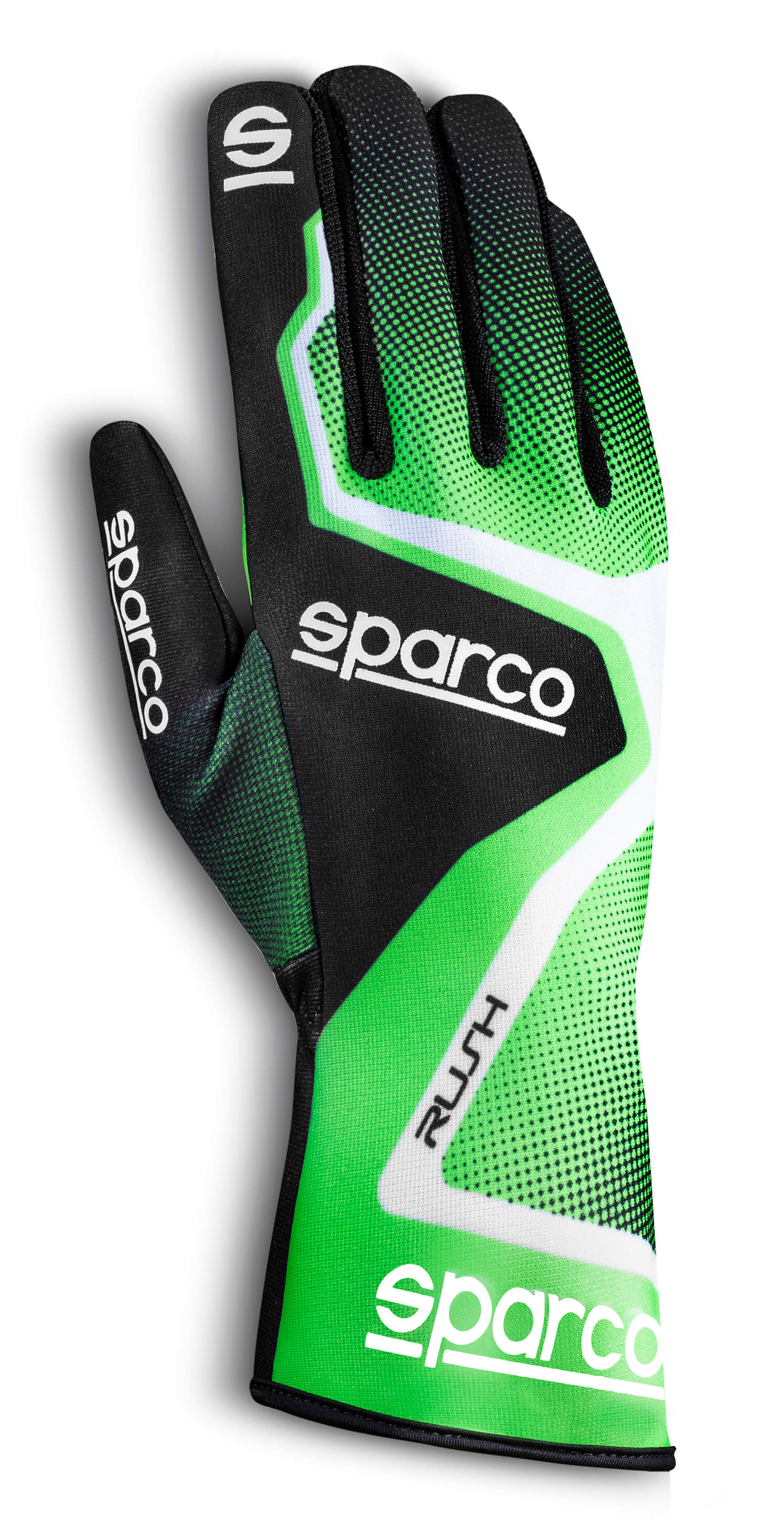 SPARCO 00255605vfnr рукавички для картингу RUSH, дитячі, зелений / чорний / білий, р-Р 5 Photo-1 