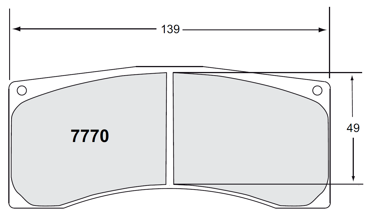 PFC 7770.11.20.44 Гальмівні колодки RACE 11 CMPD для MITSUBISHI Evo (Gr.N Gravel) Photo-1 