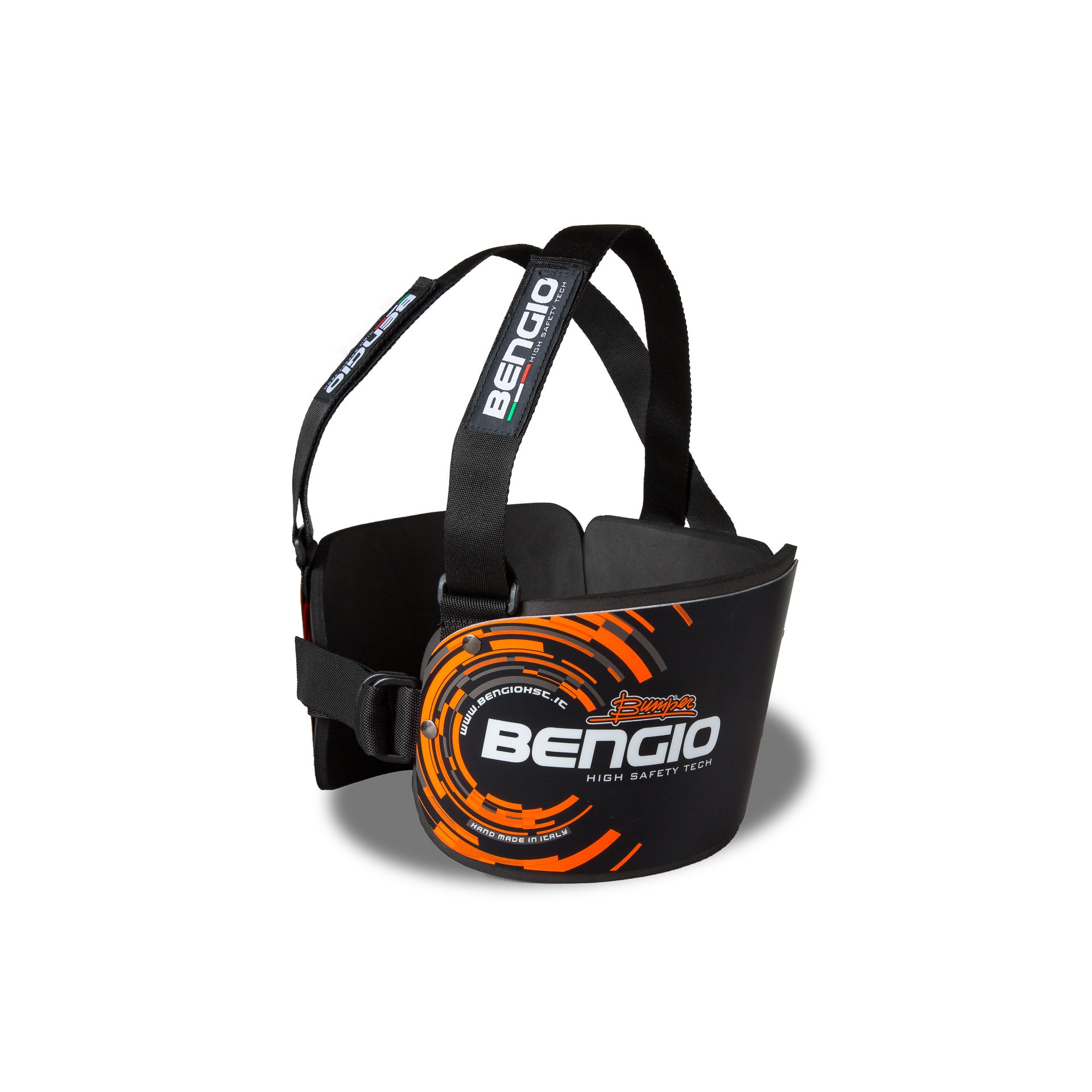BENGIO STDMBO BUMPER Standard Захист ребер для картингу, чорний/помаранчевий, розмір M Photo-1 