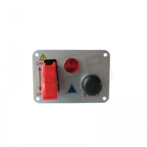 QSP QE6003 Панель запалювання (тумблер, кнопка старту, індикатор), алюміній, 95x65 мм Photo-1 