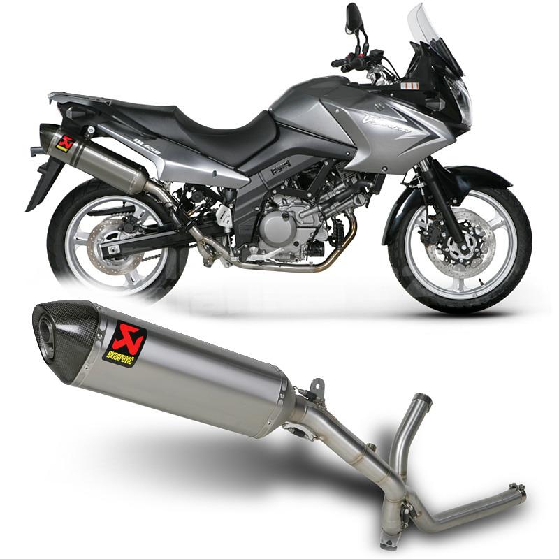 AKRAPOVIC S-S65SO2-RT Вихлопна система Slip-On Line (Titanium) Suzuki V-Strom 650 2004-11 Photo-1 