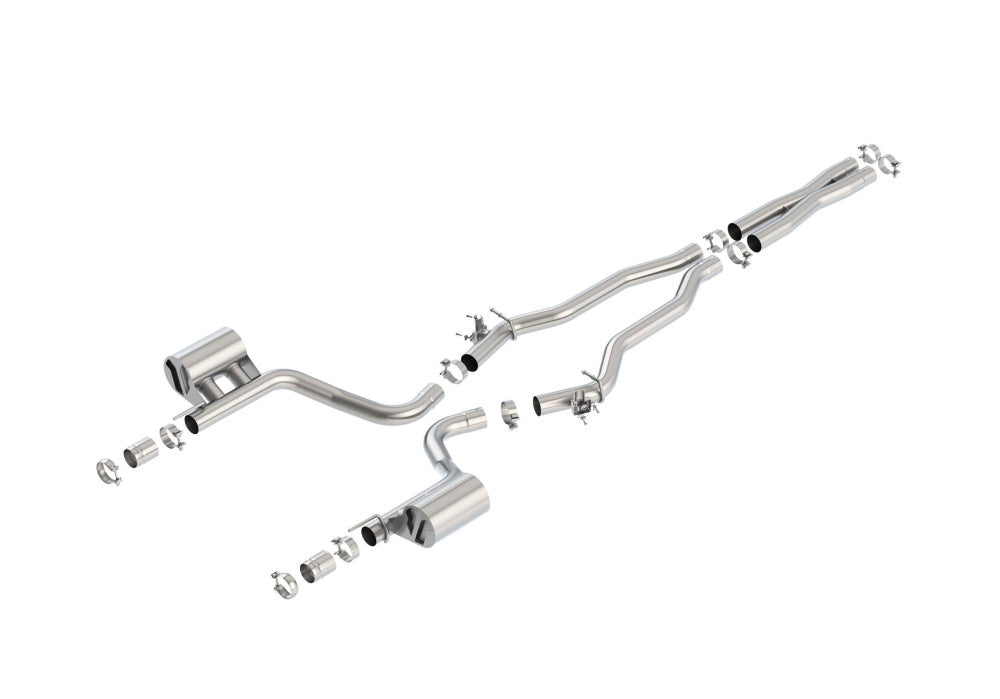 BORLA 140648 Вихлопна система Cat-Back, Challenger SRT® Hellcat V8-6.2L SC RWD з системою MDS, Наса Photo-0 