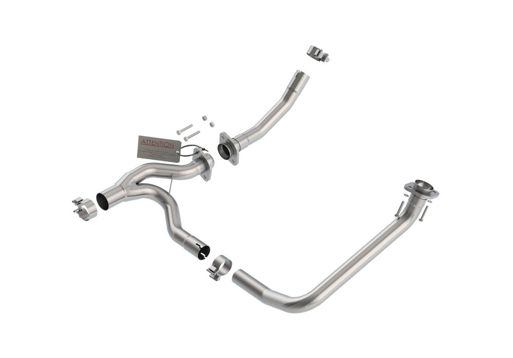 BORLA 60595 Приймальні труби Y-pipe, Wrangler JK V8-3.8L RWD/AWD 2/4DR, 2012-16, звук RACE Photo-0 