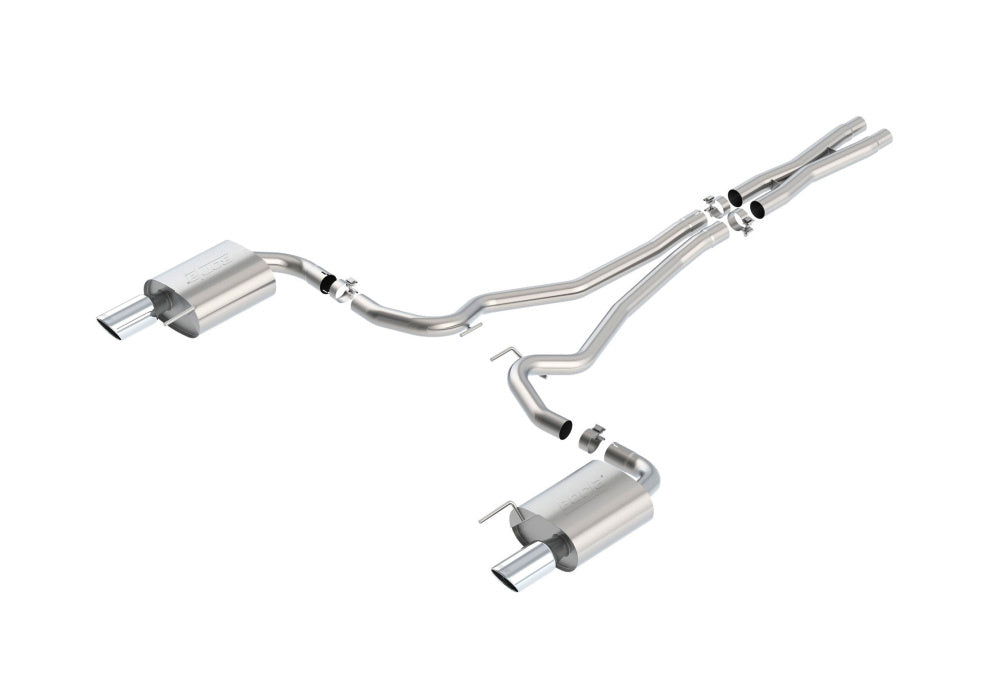 BORLA 140590 Вихлопна система Cat-Back, Mustang GT V8-5.0L, Насадка №36, 2015-16, звук S-Type Photo-0 