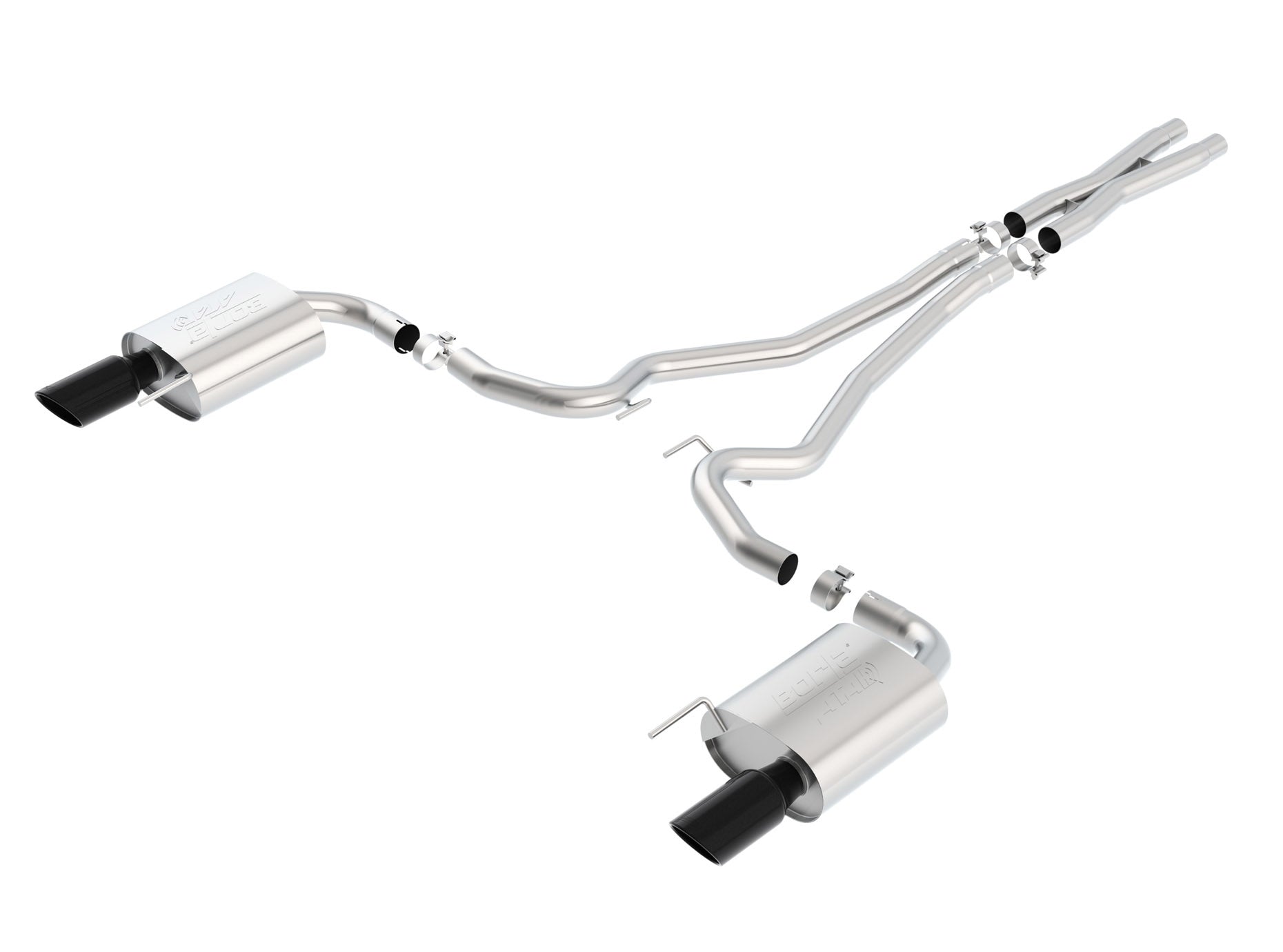 BORLA 140591BC Вихлопна система Cat-Back, Mustang GT V8-5.0L, Насадка №49, 2015-16, звук ATAK Photo-0 
