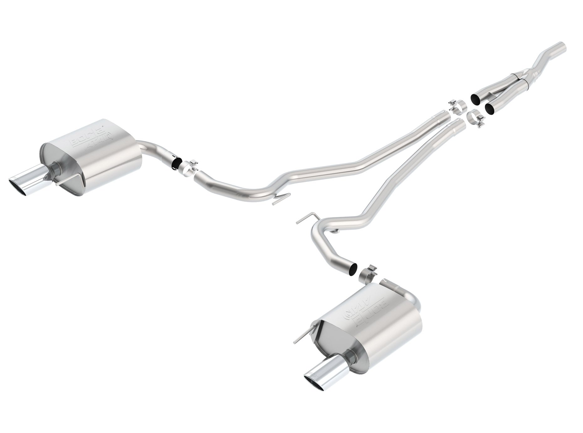 BORLA 140585 Вихлопна система Cat-Back, Mustang EcoBoost® 2.3L (turbo)/V6-3.7L, Насадка №36, 2015 Photo-0 