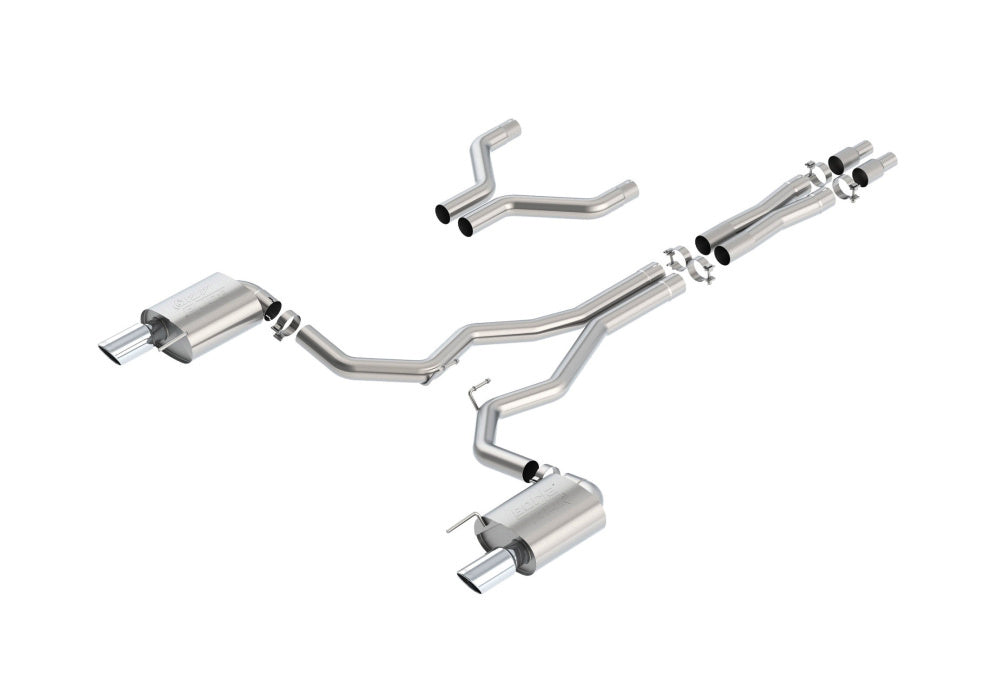 BORLA 140630 Вихлопна система Cat-Back, Mustang GT V8-5.0L, Насадка №36 - 3 "RACE, 2015-16, звук AT Photo-0 