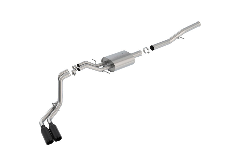 BORLA 140576BC Вихлопна система Cat-Back, Silverado/Sierra V8-6.2L, Ext. Cab Standard Bed (78.7 ") Photo-0 