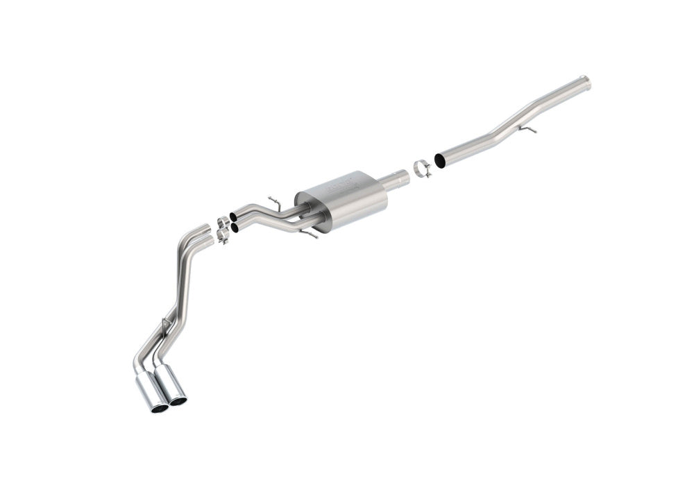 BORLA 140577 Вихлопна система Cat-Back, Silverado/Sierra V8-6.2L, Ext. Cab Standard Bed (78.7 ") Cr Photo-0 