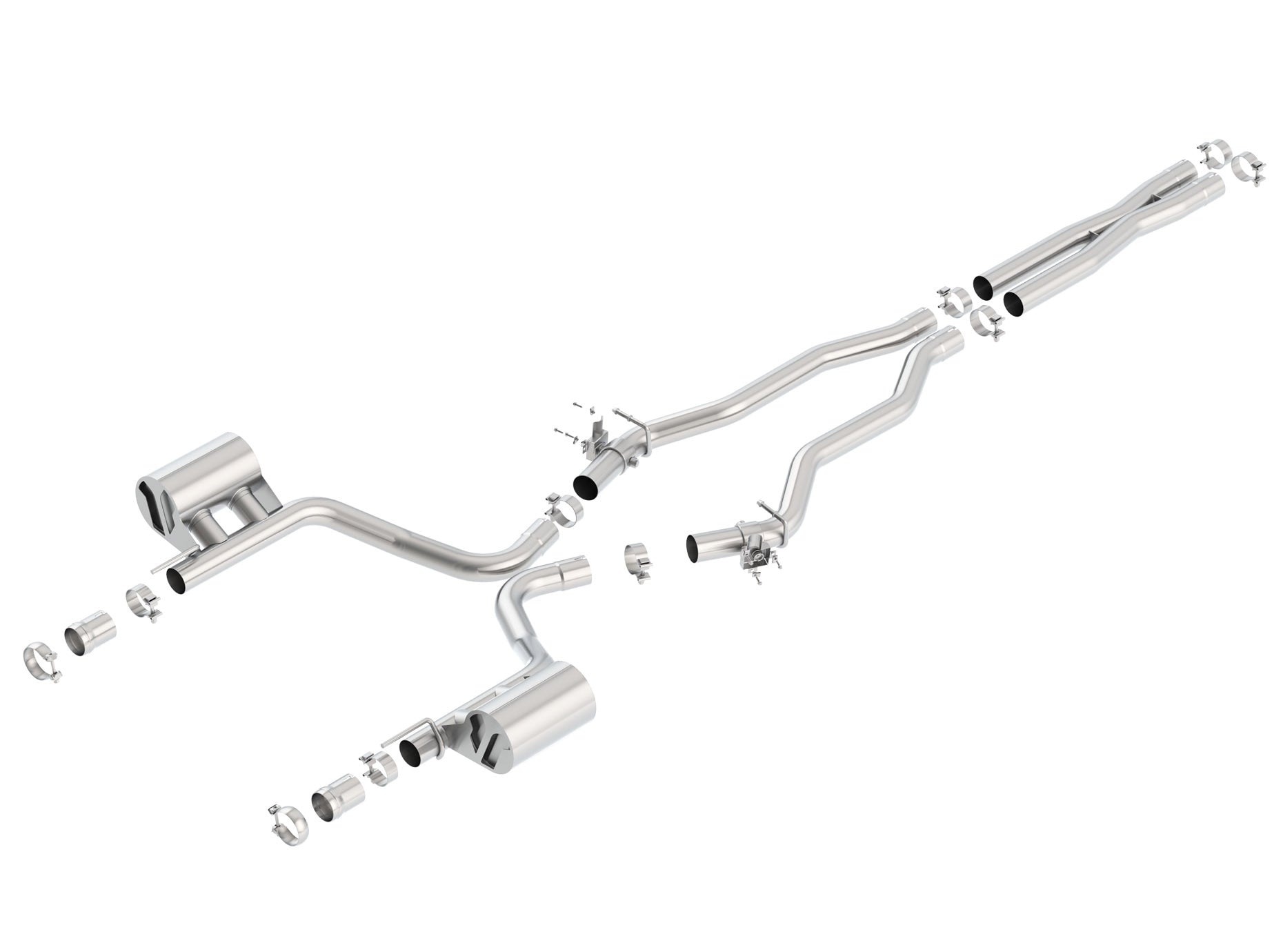 BORLA 140672 Вихлопна система Cat-Back, Charger SRT®392/Scat Pack V8-6.4L RWD з системою MDS, Наса Photo-0 