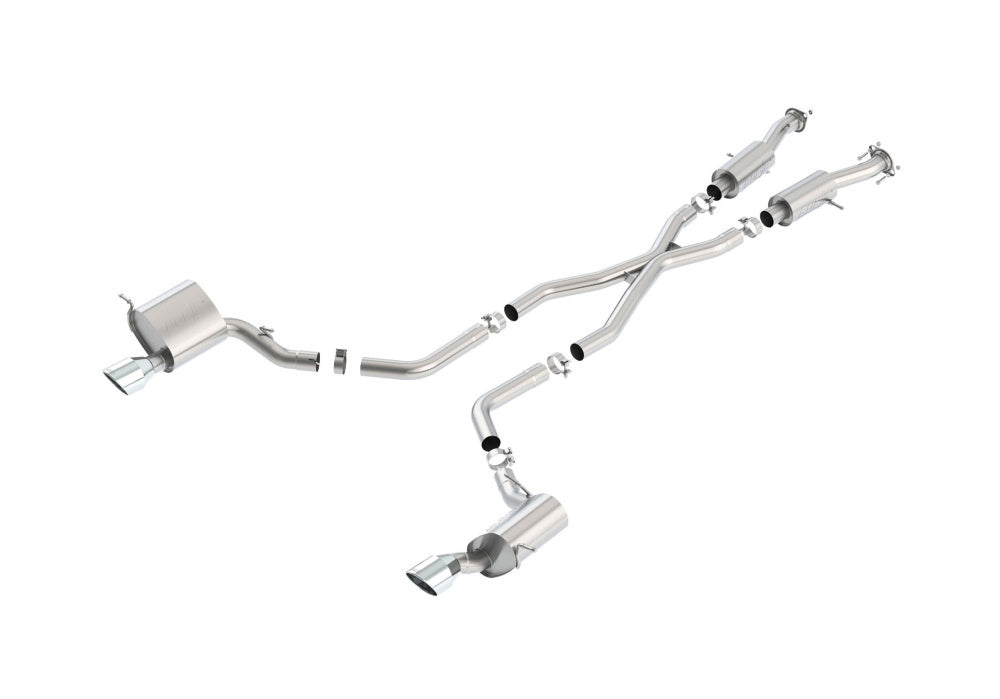 BORLA 140632 Вихлопна система Cat-Back, Grand Cherokee SRT-8 V8-6.4L, Насадки №03, 2011-16, звук S- Photo-0 
