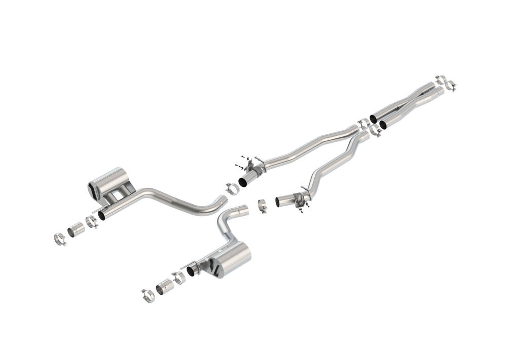 BORLA 140646 Вихлопна система Cat-Back, Challenger SRT® Hellcat V8-6.2L SC RWD з емітаціі MDS, На Photo-0 