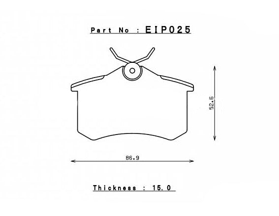 ENDLESS EIP025S89F Гальмівні колодки зад для AUDI A3/A4/S3 (8L)/S4 (B5)/S8 (D2)/RS4 (B5)/VW GOLF R32 Photo-1 