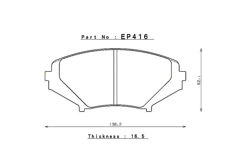 ENDLESS EP416ES99G Гальмівні колодки передні для MAZDA RX-8 (04-11) Photo-1 