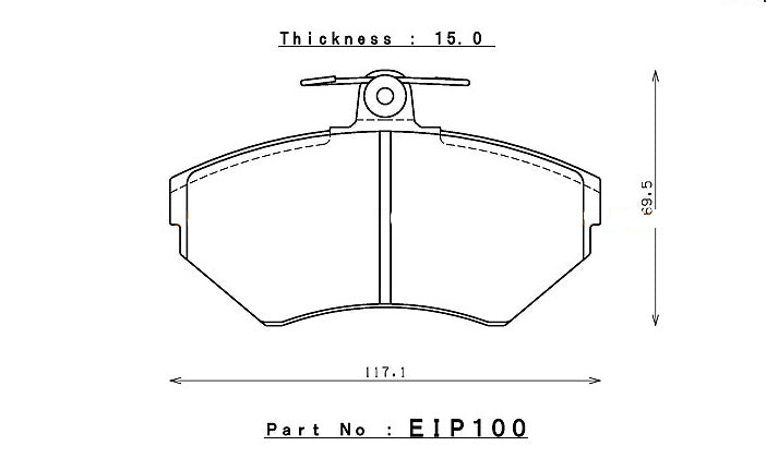 ENDLESS EIP100MA46B Гальмівні колодки для AUDI A4 Photo-1 