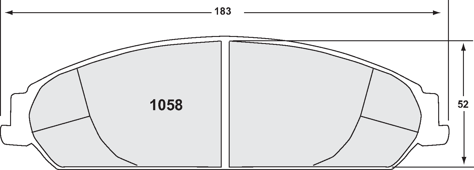 PFC 1058.22 Гальмівні колодки Z-RATED CARBON METALLIC передні для Dodge Charger HD Brakes (06-07) Photo-1 