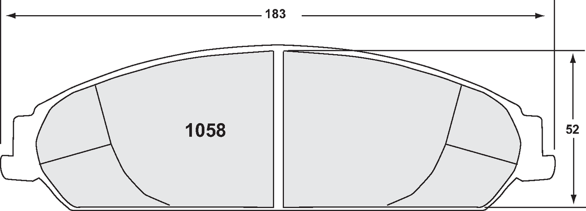 PFC 1058.22 Гальмівні колодки Z-RATED CARBON METALLIC передні для Dodge Charger HD Brakes (06-07) Photo-0 