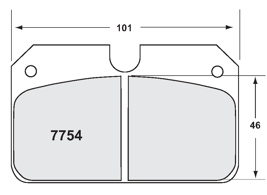 PFC 7754.01.16.44 Гальмівні колодки RACE 01 CMPD 16mm для 4-piston Wilwood billet narrow Dynalite Photo-1 