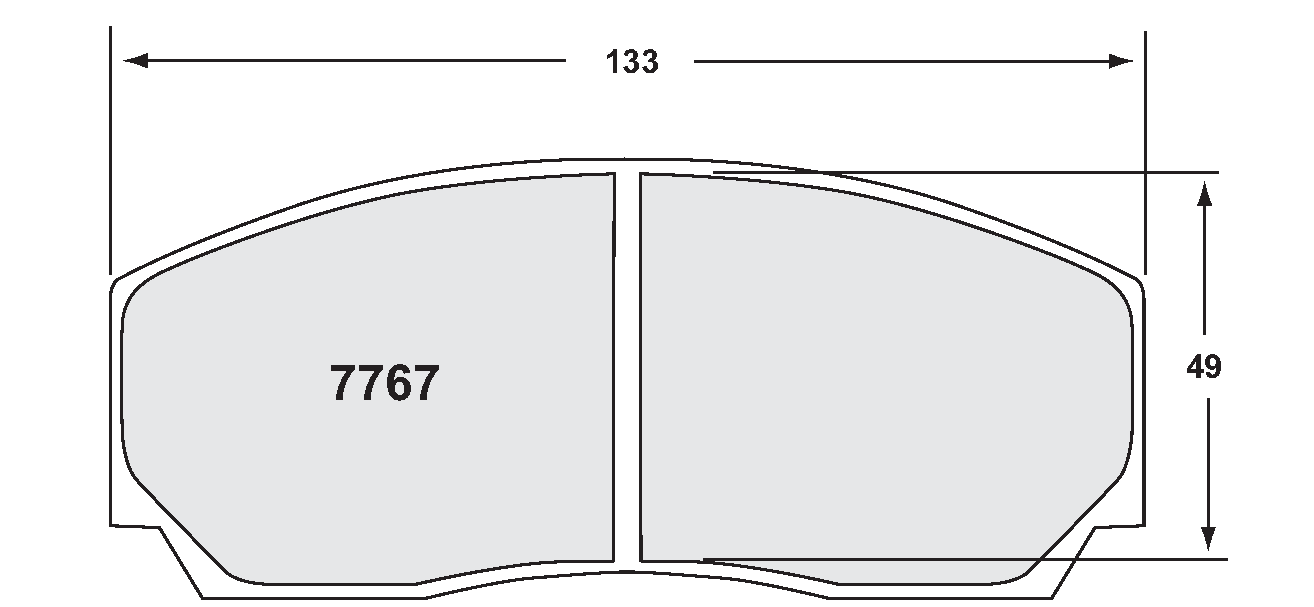 PFC 7767.97.17.44 Передні гальмівні колодки 97 CMPD 17 мм для D2 / K-sport 6-поршневі Photo-1 