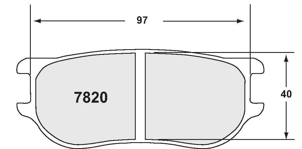 PFC 7820.93.22.34 Гальмівні колодки RACE 93 CMPD 22mm для ZR20 (40mm radial depth) Photo-1 