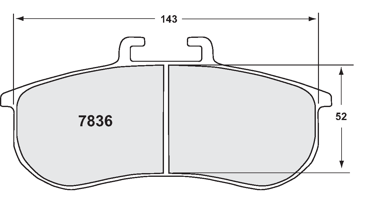 PFC 7836.05.31.44 Гальмівні колодки RACE 05 CMPD 31mm для ZR27 & ZR54 PORSCHE 996 GT2/996 GT3RS Photo-1 