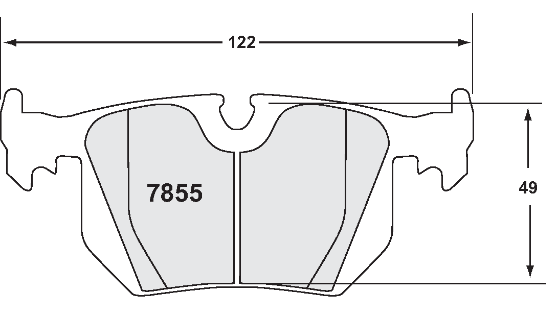 PFC 7855.11 гальмівні колодки задні Z-RATED для BMW M3 2000-06 E46 Photo-1 