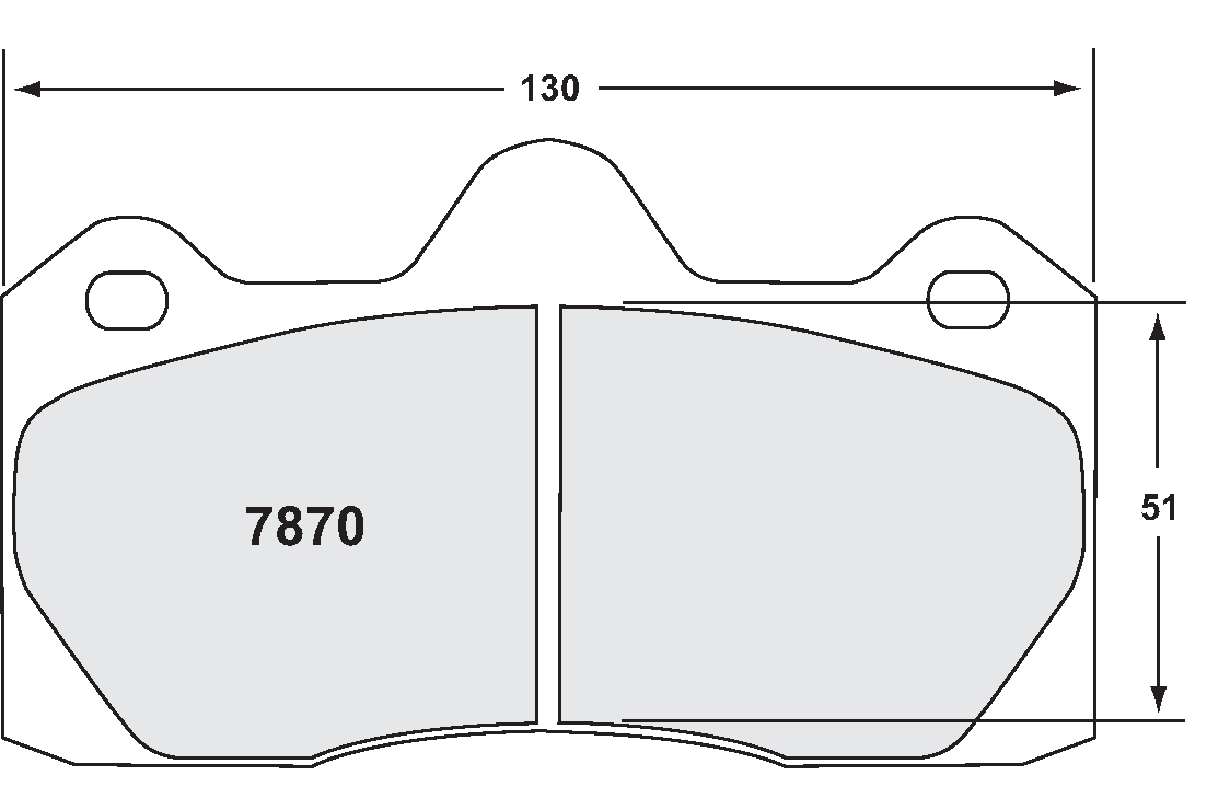 PFC 7870.08.16.44 гальмівні колодки задні RACE 08 CMPD 16mm для AUDI R8 (Upgrade to 380mm) Photo-1 