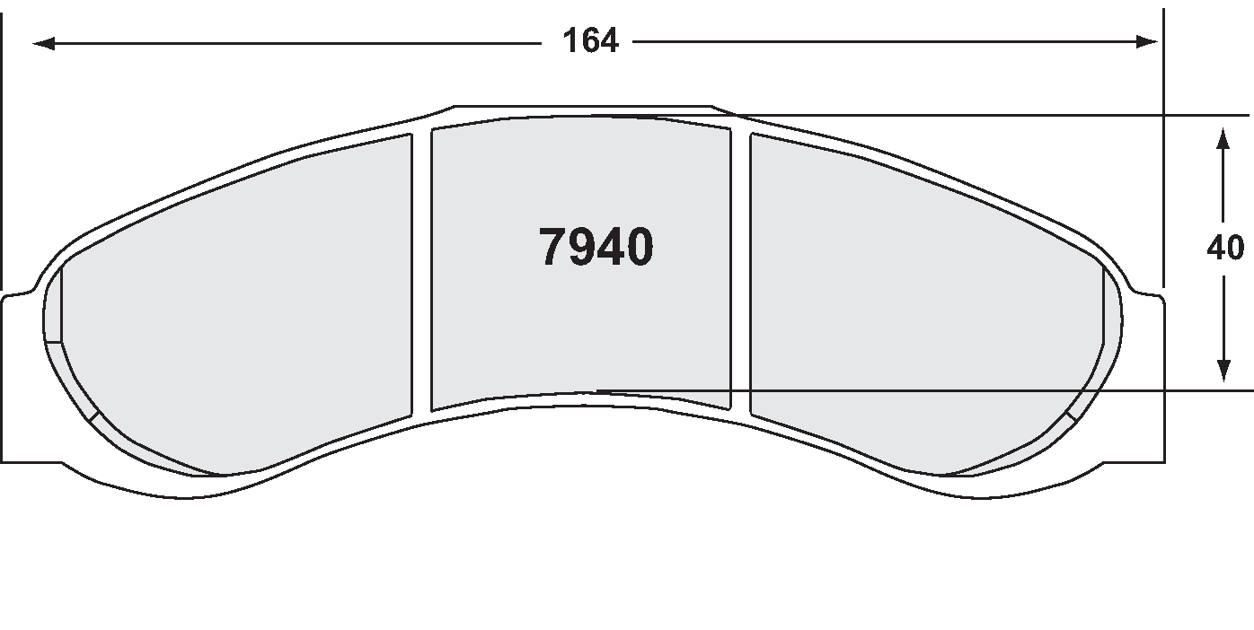 PFC 7940.01.20.44 Гальмівні колодки RACE 01 CMPD 20mm для ZR40 / Radi - Cal CP6382 Photo-1 