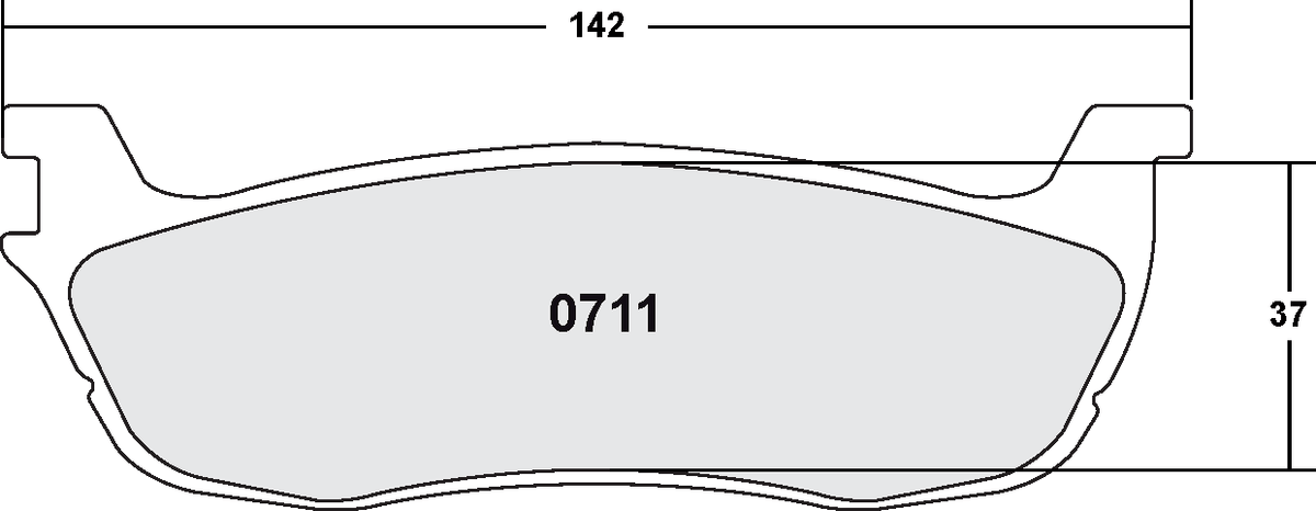 PFC 0711.22 Задні гальмівні колодки Z-RATED для FORD F150 1997-2003 Photo-0 