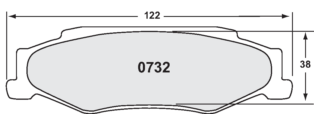 PFC 0732.01.17.44 Гальмівні колодки RACE 01 CMPD 17mm задні для CORVETTE C6 Excluding Z06/ZR1 2005 Photo-1 