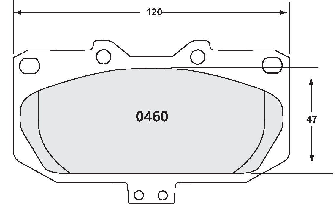 PFC 0460.93.14.04 Гальмівні колодки RACE 93 CMPD 14mm задні для SUBARU Impreza WRX 1999-01 incl Gp. Photo-0 